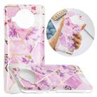 For Xiaomi Mi 10T Lite 5G Flat Plating Splicing Gilding Protective Case(Purple Flowers Color Matching) - 1