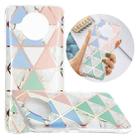 For Xiaomi Mi 10T Lite 5G Flat Plating Splicing Gilding Protective Case(Blue White Green Pink Color Matching) - 1