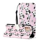 For Motorola Moto G9 Plus Oil Embossed Coloured Drawing Pattern Horizontal Flip PU Leather Case with Holder & Card Slots & Wallet(Pandas) - 1