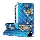 For Motorola Moto G9 Plus 3D Painting Pattern Horizontal Flip Leather Case With Holder & Card Slots & Wallet(Butterfly) - 1