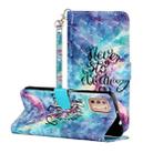 For Motorola Moto G9 Plus 3D Painting Pattern Horizontal Flip Leather Case With Holder & Card Slots & Wallet(Starry sky) - 1