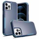 For iPhone 12 / 12 Pro TPU + PC Shockproof Protective Case(Royal Blue + Grey Green) - 1