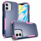 For iPhone 12 mini TPU + PC Shockproof Protective Case (Royal Blue + Pink) - 1