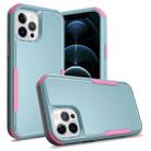 For iPhone 12 Pro Max TPU + PC Shockproof Protective Case(Grey Green + Pink) - 1