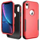 For iPhone XR TPU + PC Shockproof Protective Case(Red + Black) - 1