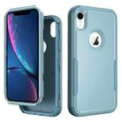 For iPhone XR TPU + PC Shockproof Protective Case(Grey Green) - 1