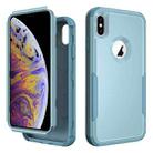 For iPhone X / XS TPU + PC Shockproof Protective Case(Grey Green) - 1