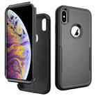 For iPhone XS Max TPU + PC Shockproof Protective Case(Black) - 1