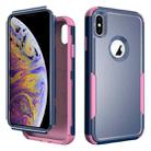 For iPhone XS Max TPU + PC Shockproof Protective Case(Royal Blue + Pink) - 1