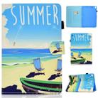 For iPad 10.2 2021 / 2020 / 2019 Colored Drawing Horizontal Flip Leather Case with Holder & Card Slots & Sleep / Wake-up Function(Beach) - 1