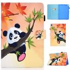 For iPad 10.2 2021 / 2020 / 2019 Colored Drawing Horizontal Flip Leather Case with Holder & Card Slots & Sleep / Wake-up Function(Bamboo Bear) - 1