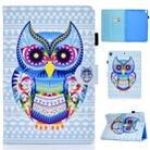 For iPad 10.2 2021 / 2020 / 2019 Colored Drawing Horizontal Flip Leather Case with Holder & Card Slots & Sleep / Wake-up Function(Colored Owl) - 1