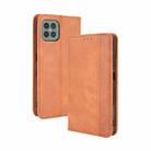 For Cubot C30 Magnetic Buckle Retro Texture Horizontal Flip Leather Case with Holder & Card Slots & Photo Frame(Brown) - 1