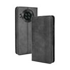 For Cubot Note 20 / Note 20 Pro Magnetic Buckle Retro Texture Horizontal Flip Leather Case with Holder & Card Slots & Photo Frame(Black) - 1