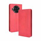 For Cubot Note 20 / Note 20 Pro Magnetic Buckle Retro Texture Horizontal Flip Leather Case with Holder & Card Slots & Photo Frame(Red) - 1