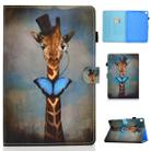 For iPad 10.2 2021 / 2020 / 2019 Colored Drawing Horizontal Flip Leather Case with Holder & Card Slots & Sleep / Wake-up Function(Deer Head) - 1