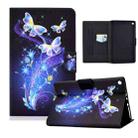 For Amazon Kindle Fire HD 8 (2016) / (2017) / (2018) Electric Pressed TPU Colored Drawing Horizontal Flip Leather Case with Holder & Pen Slot(Butterflies Flower) - 1