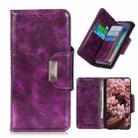 For LG K53 Crazy Horse Texture Horizontal Flip Leather Case with Holder & 6-Card Slots & Wallet(Purple) - 1