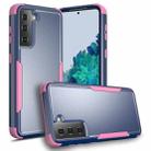 For Samsung Galaxy S21+ 5G TPU + PC Shockproof Protective Case(Royal Blue + Pink) - 1