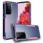 For Samsung Galaxy S21 Ultra 5G TPU + PC Shockproof Protective Case(Royal Blue + Pink) - 1