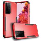 For Samsung Galaxy S21 Ultra 5G TPU + PC Shockproof Protective Case(Red + Black) - 1