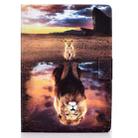 Electric Pressed TPU Colored Drawing Horizontal Flip Leather Case with Holder & Pen Slot For iPad 5 / 6 / 8 / 9(Leopard and Lion) - 2
