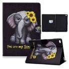 Electric Pressed TPU Colored Drawing Horizontal Flip Leather Case with Holder & Pen Slot For iPad 5 / 6 / 8 / 9(Flower Elephant) - 1