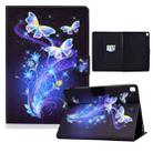 Electric Pressed TPU Colored Drawing Horizontal Flip Leather Case with Holder & Pen Slot For iPad 10.2 (2019) / (2020) & iPad Air (2019) (Butterflies Flower) - 1