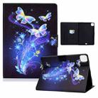 Electric Pressed TPU Colored Drawing Horizontal Flip Leather Case with Holder & Pen Slot For iPad Pro 11 (2018) / (2020) & iPad Air (2020)(Butterflies Flower) - 1