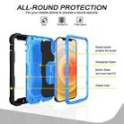 For iPhone 12 Pro Max PC + Rubber 3-layers Shockproof Protective Case with Rotating Holder(Black + Blue) - 2