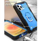 For iPhone 12 Pro Max PC + Rubber 3-layers Shockproof Protective Case with Rotating Holder(Black + Blue) - 5