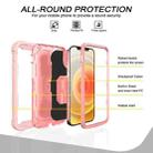 For iPhone 12 Pro Max PC + Rubber 3-layers Shockproof Protective Case with Rotating Holder(Rose Gold) - 2