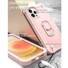 For iPhone 12 Pro Max PC + Rubber 3-layers Shockproof Protective Case with Rotating Holder(Rose Gold) - 5