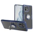 For Xiaomi Mi 11 Shockproof Transparent TPU + Acrylic Protective Case with Ring Holder(Navy Blue) - 1