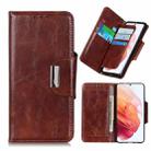 For Samsung Galaxy S21 5G Crazy Horse Texture Horizontal Flip Leather Case with Holder & 6-Card Slots & Wallet(Brown) - 1