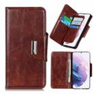 For Samsung Galaxy S21+ 5G Crazy Horse Texture Horizontal Flip Leather Case with Holder & 6-Card Slots & Wallet(Brown) - 1