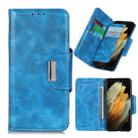 For Samsung Galaxy S21 Ultra 5G Crazy Horse Texture Horizontal Flip Leather Case with Holder & 6-Card Slots & Wallet(Blue) - 1