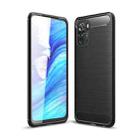 For Xiaomi Redmi Note 10 4G / Note 10S Brushed Texture Carbon Fiber TPU Case(Black) - 1