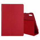 For Lenovo Tab 4 10 Plus (TB-X704) / Tab 4 10 (TB-X304) Litchi Texture Solid Color Horizontal Flip Leather Case with Holder & Pen Slot(Red) - 1