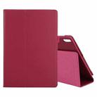 For Lenovo Tab 4 10 Plus (TB-X704) / Tab 4 10 (TB-X304) Litchi Texture Solid Color Horizontal Flip Leather Case with Holder & Pen Slot(Rose Red) - 1