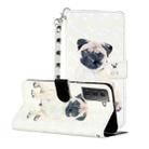 For Samsung Galaxy S21 5G 3D Pattern Horizontal Flip Leather Case with Holder & Card Slots & Wallet & Lanyard(Pug) - 1