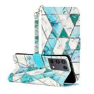 For Samsung Galaxy S21 Ultra 5G 3D Pattern Horizontal Flip Leather Case with Holder & Card Slots & Wallet & Lanyard(Marble) - 1