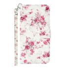 For Samsung Galaxy S21 Ultra 5G 3D Pattern Horizontal Flip Leather Case with Holder & Card Slots & Wallet & Lanyard(Rose Flower) - 2