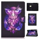 For iPad 10.2 2021 / 2020 / 2019 Colored Drawing Horizontal Flip Leather Case with Holder & Card Slots & Sleep / Wake-up Function(Owl) - 1