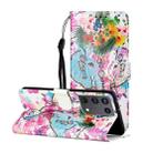 For Samsung Galaxy S21 Ultra 5G Oil Embossed Coloured Drawing Pattern Horizontal Flip PU Leather Case with Holder & Card Slots & Wallet & Lanyard(Elephant) - 1