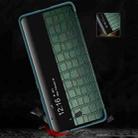For Samsung Galaxy S21 5G Crocodile Texture Display Window Horizontal Flip Leather Case(Black) - 3