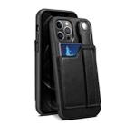 TPU + PU Leather Shockproof Protective Case with Card Slots and Hand Strap For Apple iPhone 12 mini(Black) - 2