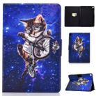 For iPad 10.2 2021 / 2020 / 2019 Colored Drawing Horizontal Flip Leather Case with Holder & Card Slots & Sleep / Wake-up Function(Glasses Cat) - 1