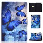For iPad 10.2 2021 / 2020 / 2019 Colored Drawing Horizontal Flip Leather Case with Holder & Card Slots & Sleep / Wake-up Function(Vintage Butterfly) - 1