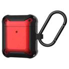 Wireless Earphones Shockproof Bumblebee Armor Silicone Protective Case For AirPods 1 / 2(Black+Red) - 1